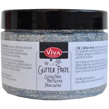 Glitter-Paste, silver, 150 ml/ 1 burk