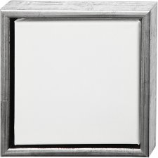 ArtistLine Canvas med ram, antiksilver, vit, D: 3 cm, stl. 24x24 cm, 360 g, 1 st.