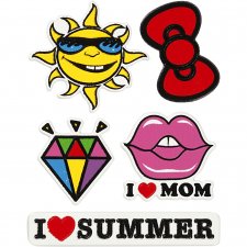 Soft Stickers, I Love Mom, 12,2x17,75 cm, 1 ark