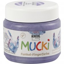 Mucki Fingerfärg, metallic lila, 150 ml/ 1 burk