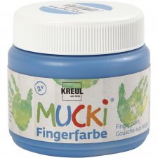 Mucki Fingerfärg, blå, 150 ml/ 1 burk