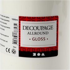 Decoupagelack, blank, 1000 ml/ 1 flaska