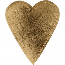 Hjärta, guld, H: 12 cm, B: 10 cm, 350 g, 4 st./ 1 förp.