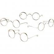 Glasögon, guld, B: 60 mm, 10 st./ 1 förp.