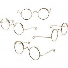 Glasögon, guld, B: 50 mm, 10 st./ 1 förp.