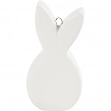 Hare, vit, L: 7,2 cm, B: 3,6 cm, tjocklek 1,4 cm, 12 st./ 1 låda