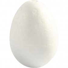 Ägg, vit, H: 6 cm, 5 st./ 1 förp.