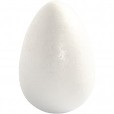 Ägg, vit, H: 12 cm, 5 st./ 1 förp.