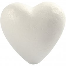 Hjärtan, vit, H: 8 cm, 5 st./ 1 förp.