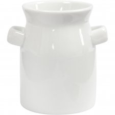 Mjölkkanna, vit, H: 7,5 cm, 12 st./ 1 låda