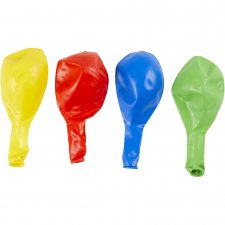 Ballonger, blå, grön, röd, gul, stora, Dia. 41 cm, 4 st./ 1 förp.