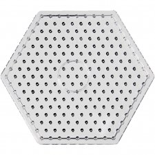 Pärlplattor, klar, hexagon, JUMBO, 1 st.