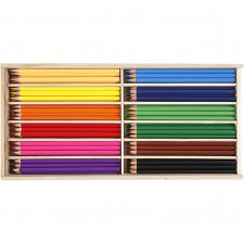 Colortime färgpennor, kärna: 3 mm, mixade färger, Basic, 288 mixade