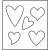 Skärschablon, hjärta, stl. 14x15,25 cm, tjocklek 15 mm, 1 st.