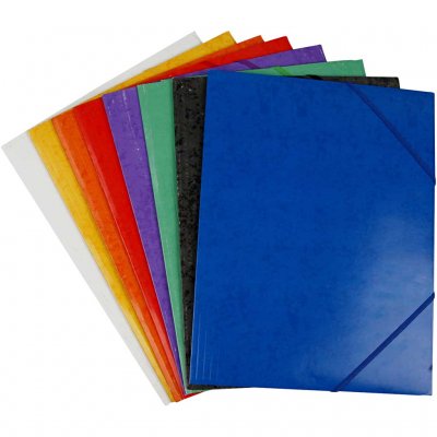 Elastikmappar, mixade färger, 8x3 st., stl. 22,9×32,4 cm, A4, 24 st./ 1 förp.