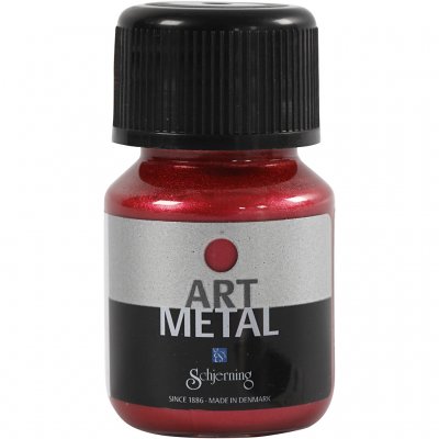 Art Metal Färg, pärlröd, 30 ml/ 1 flaska