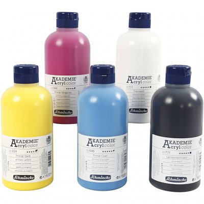 Schmincke AKADEMIE® Acryl color , 5x500 ml/ 1 förp.