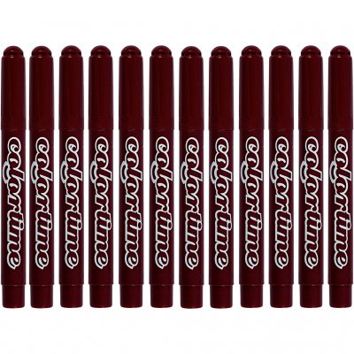 Colortime-pennor, vinröd, spets 5 mm, 12 st./ 1 förp.