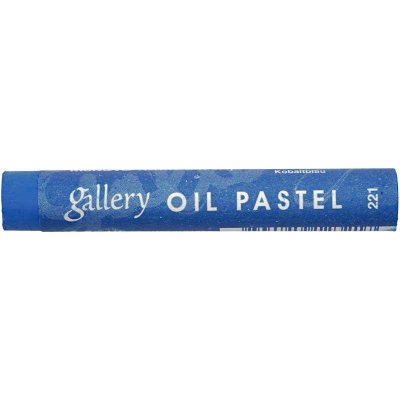 Gallery Oljepastellkritor Premium, koboltblå (221), L: 7 cm, tjocklek 11 mm, 6 st./ 1 förp.