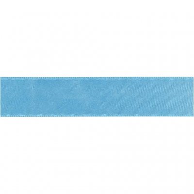 Satinband, ljusblå, B: 20 mm, 6 m/ 1 rl.