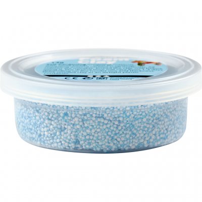 Foam Clay® , ljusblå, glitter, 35 g/ 1 burk